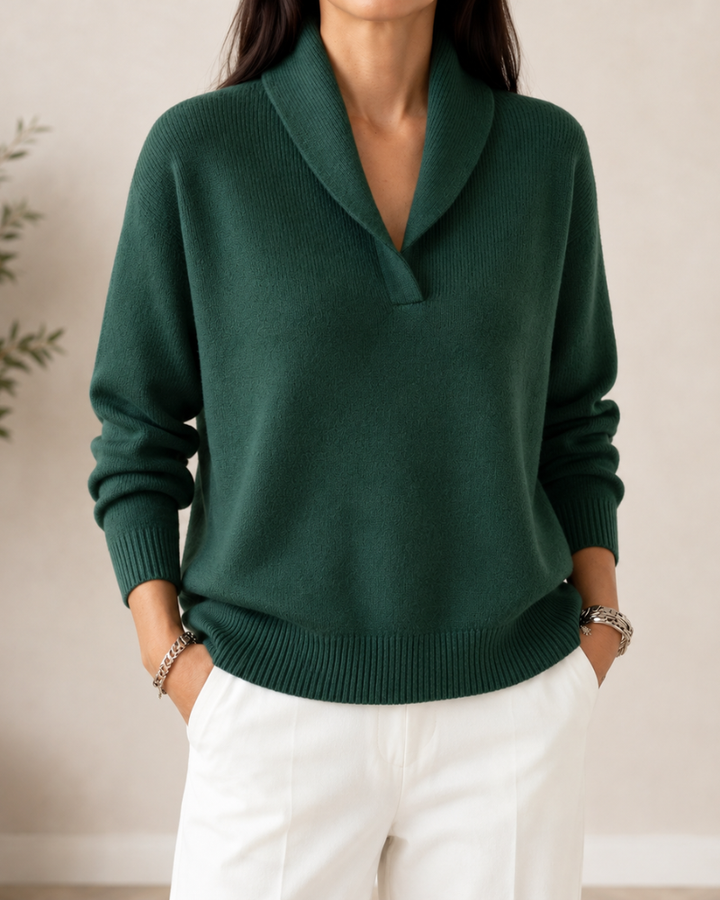 Amandina - Softtouch V-Ausschnitt-Pullover