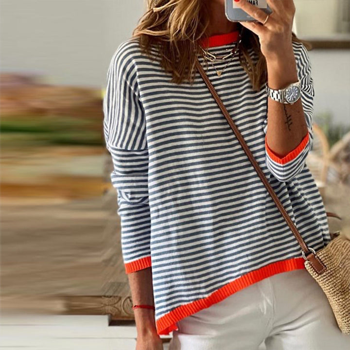 Tivana - Gestreiftes Soft-Touch-Langarmshirt