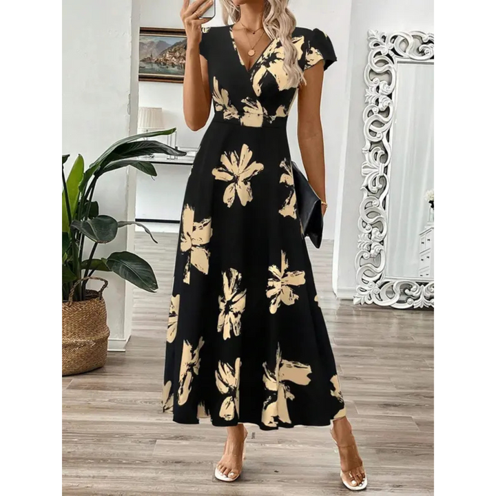 Hanneli - weiches Wickel-Maxikleid