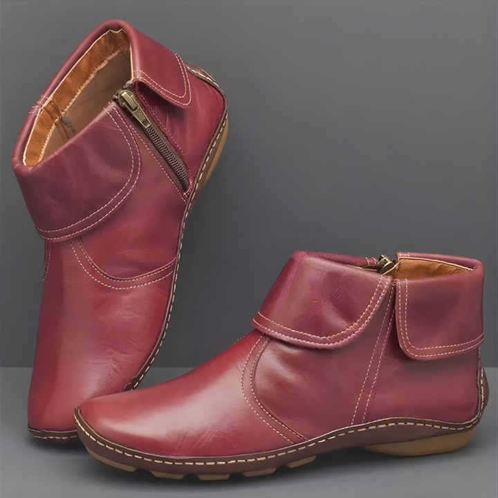 Winona - Leder-Stiefeletten mit umklappbarem Schaft