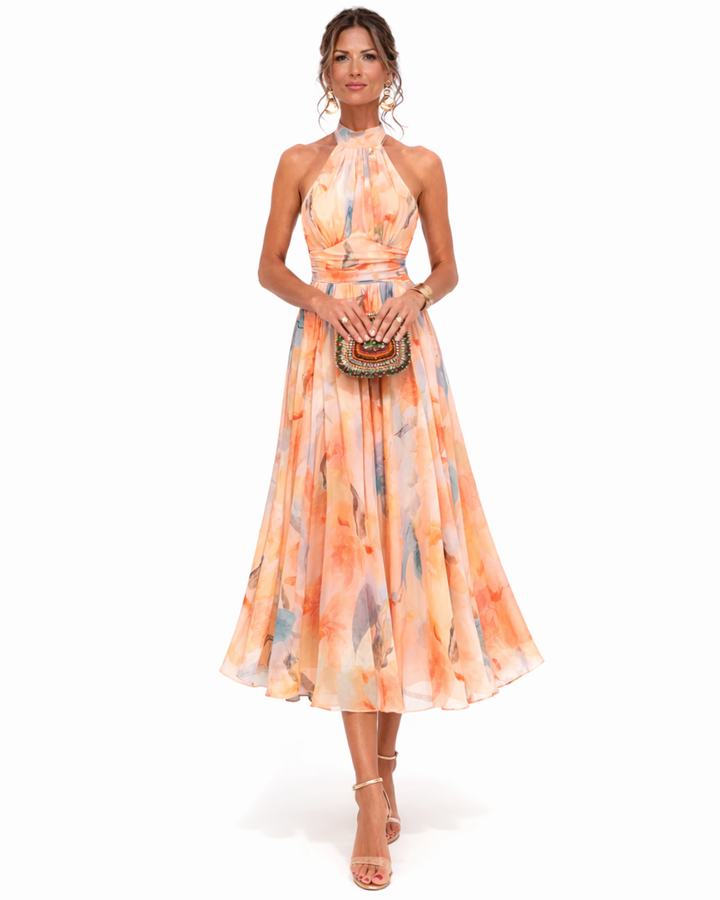 Lucille - Leichtes Neckholder-Maxikleid