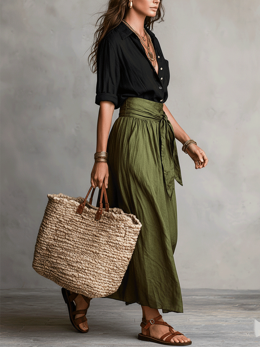 Estella - eleganter Zweiteiler aus Bluse und Midirock