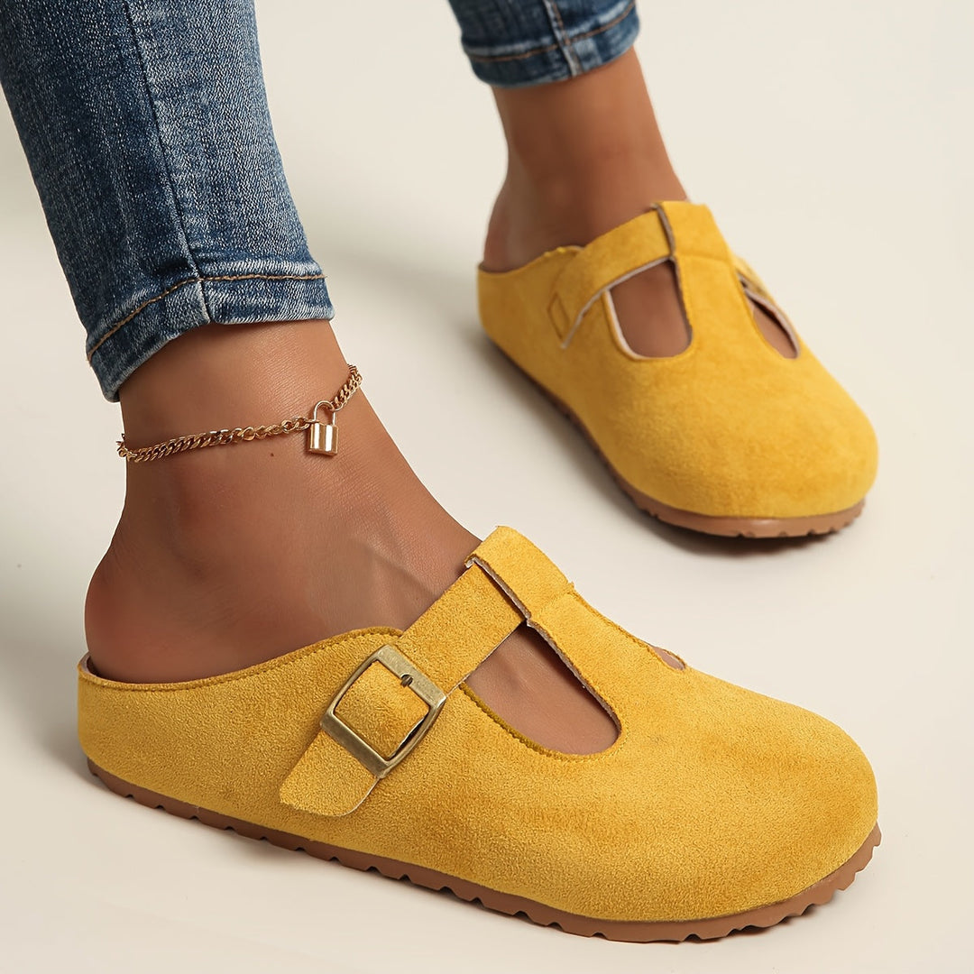 Korae - T-Riemchen-Clogs mit Schnalle