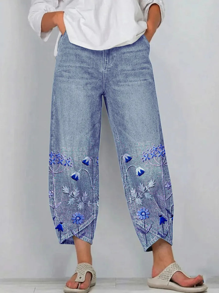 Giada - Bedruckte Relaxed-Fit-Jeans