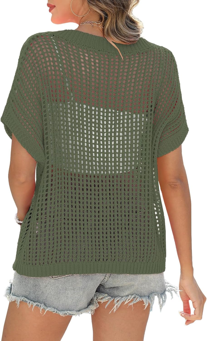 Hallie - Luftiges Ajour-Stricktop