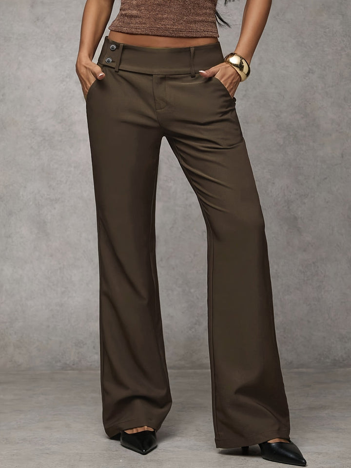 Venetia - Hochtaillierte, luftige Wide-Leg-Hose