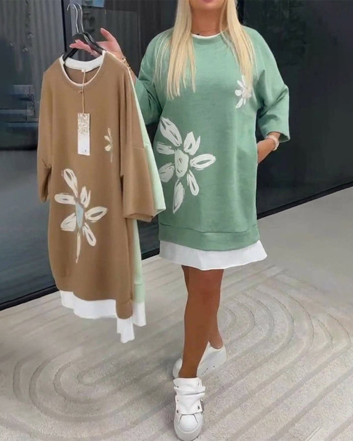Helia - Soft-Touch-Sweatshirtkleid