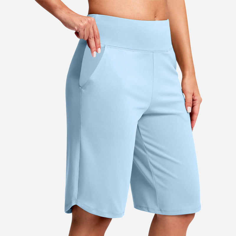 Kendall - Hochtaillierte Radler-Shorts mit Taschen