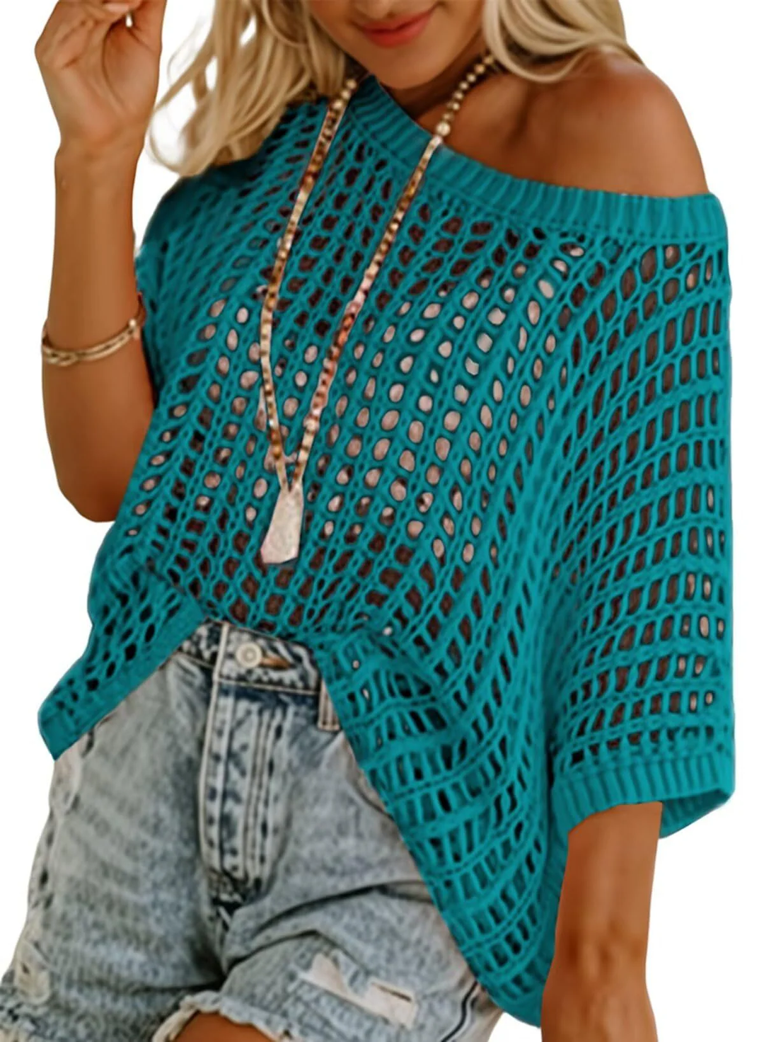 Hallie - Luftiges Ajour-Stricktop