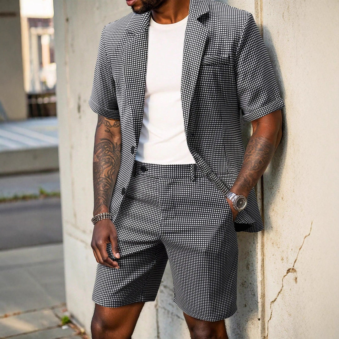 Rufus - Tailliertes Set aus Karoblazer und Shorts