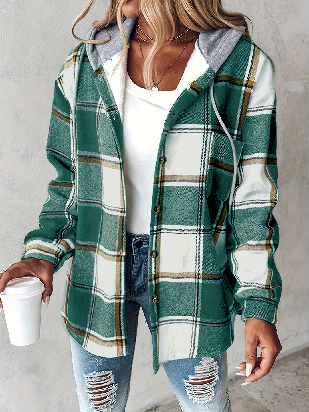 Genevessa - Kapuzen-Hemdjacke mit weicher Haptik