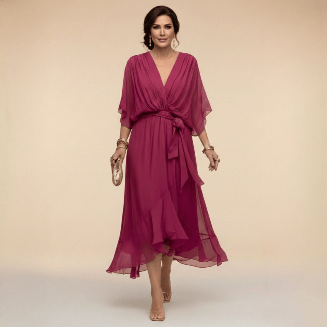 Mirabelle - Luftiges V-Ausschnitt-Kleid
