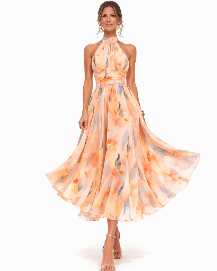 Lucille - Leichtes Neckholder-Maxikleid