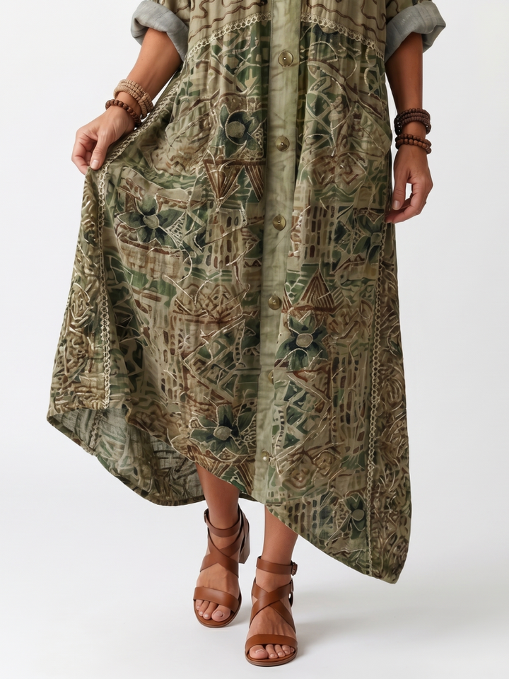 Roselisse - Leichtes Midikleid mit Knopfleiste