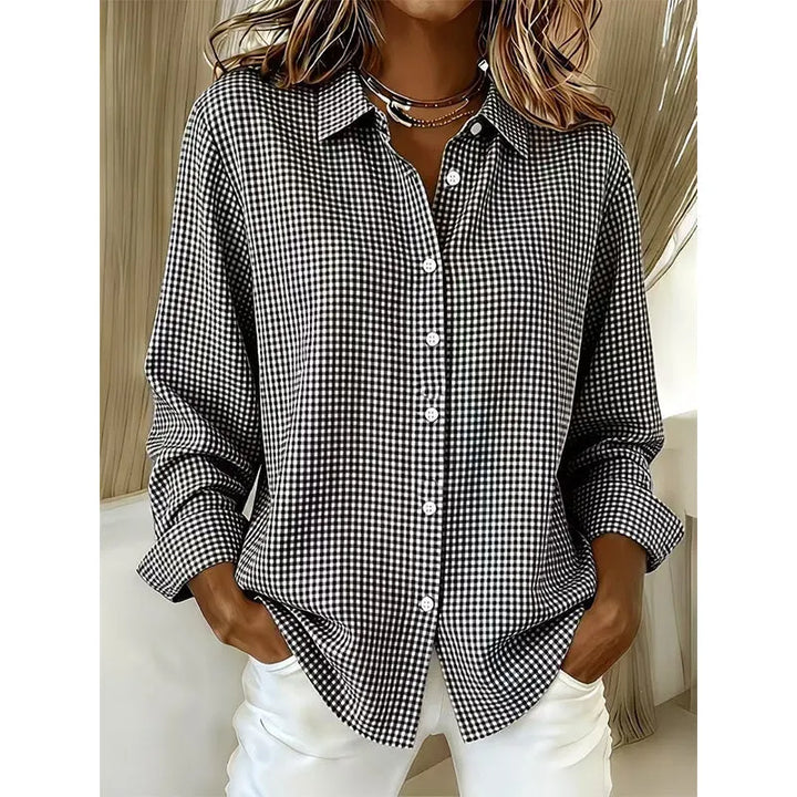 Illyssia - Klassische Bluse mit Knopfleiste