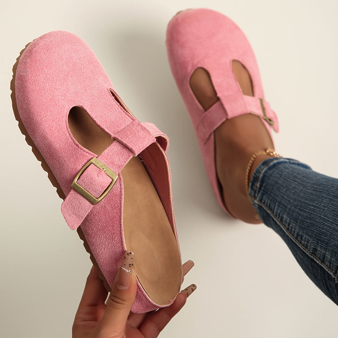 Korae - T-Riemchen-Clogs mit Schnalle