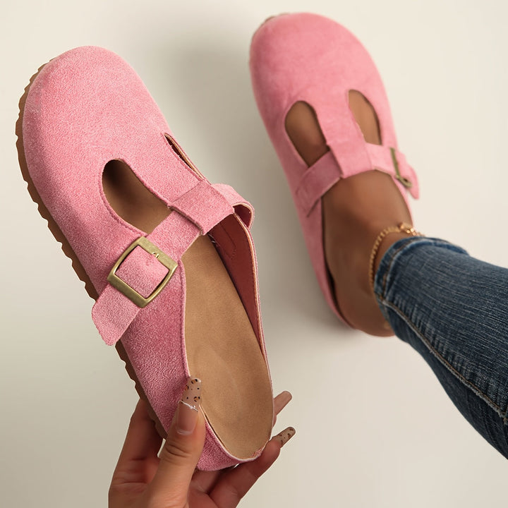 Korae - T-Riemchen-Clogs mit Schnalle