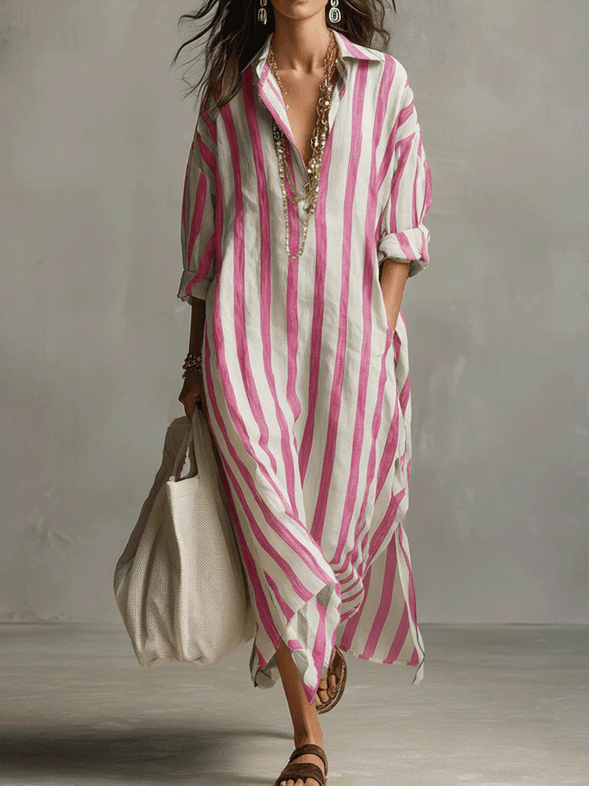 Xanthe - luftiges Maxikleid aus Leinen