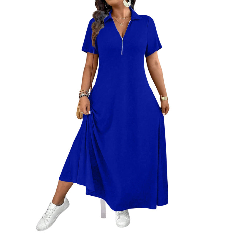 Primelle - Weiches Maxikleid mit Zipperkragen