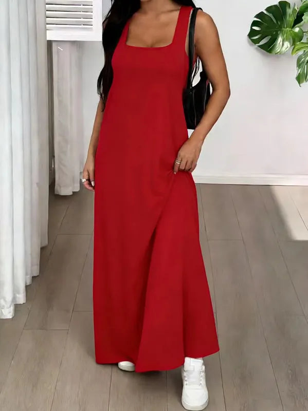 Evania - Zweiteiliges Maxikleid-Set im Lagenlook