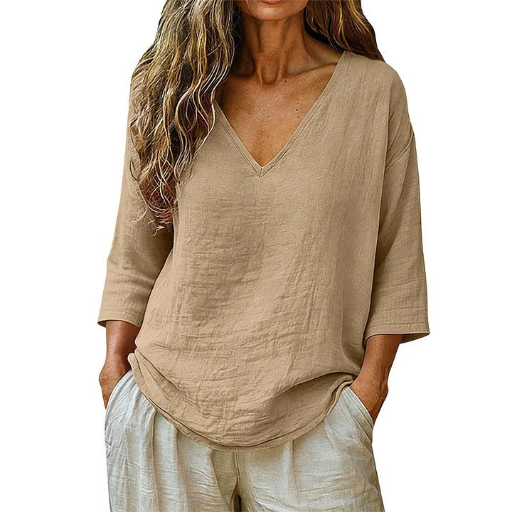 Rhianna - Elegante Bluse mit V-Ausschnitt