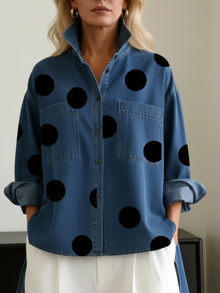 Kelsey - Bluse mit weicher Haptik und Stickerei