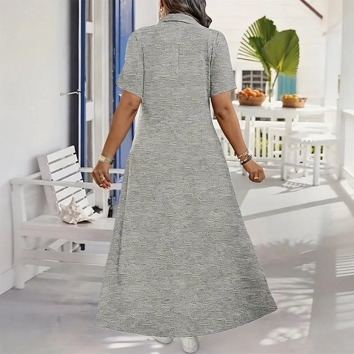 Primelle - Weiches Maxikleid mit Zipperkragen