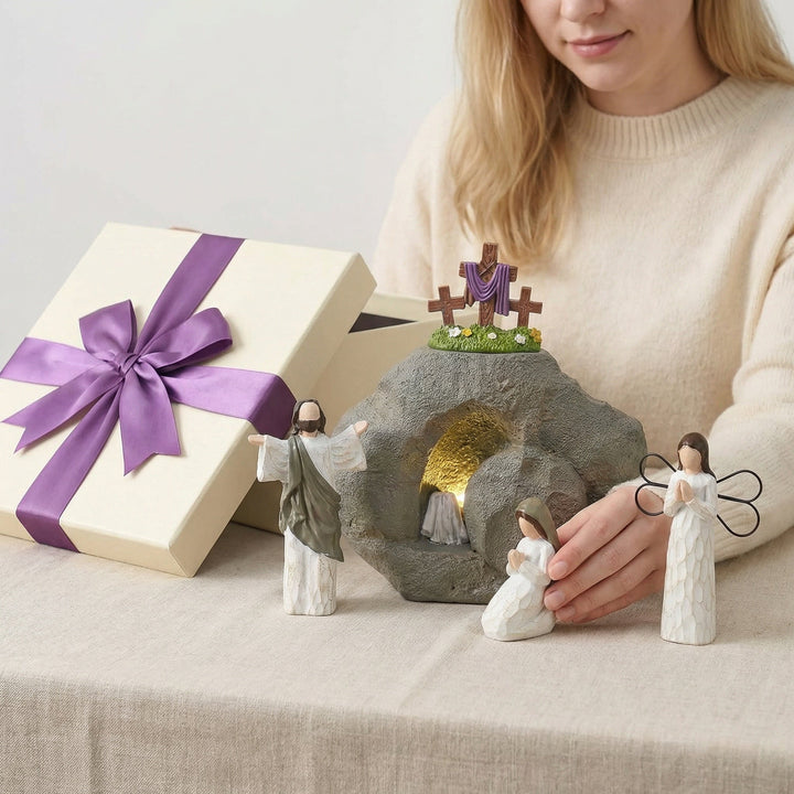 Celinea - Dekoratives Set mit Auferstehungsszene zu Ostern