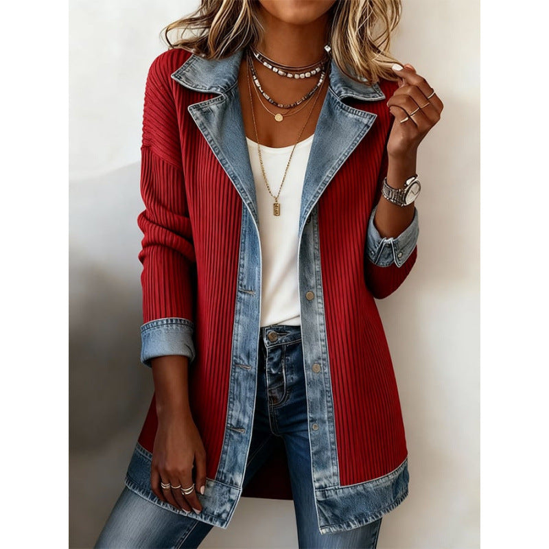 Queensley - Premium-Jacke mit Kontrastbesatz