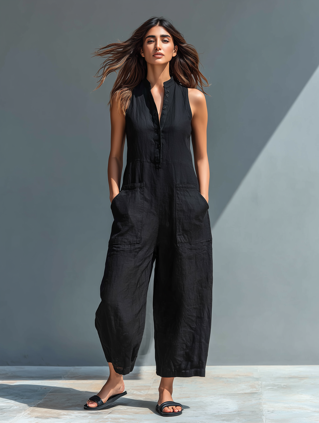 Vania - Luftiger Leinen-Jumpsuit