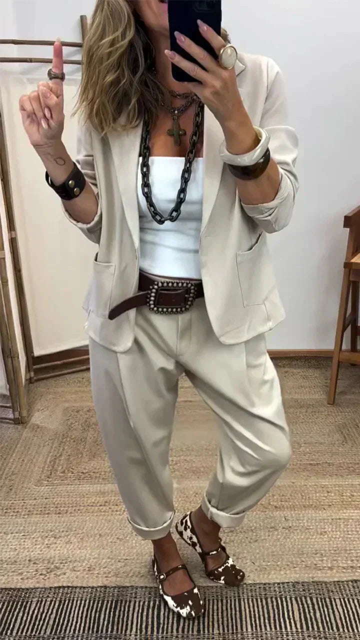 Rosina - Blazer- und Hosen-Set mit weicher Haptik