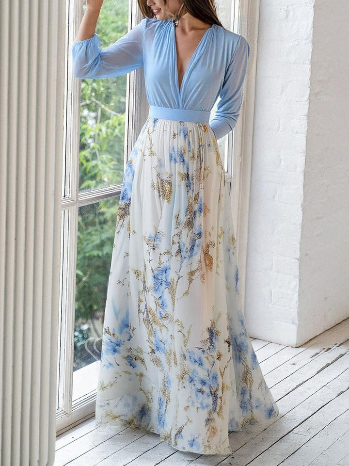 Haislin - Fließendes florales Maxikleid