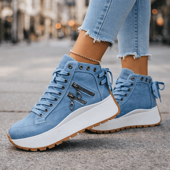 Celestia - Gepolsterte Plateau-Sneaker