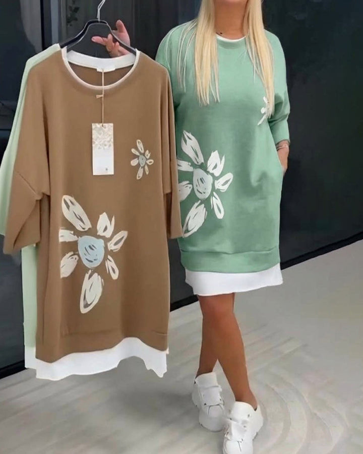 Helia - Soft-Touch-Sweatshirtkleid