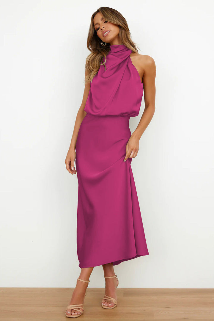 Melira - Majestätisches Maxikleid mit Stehkragen