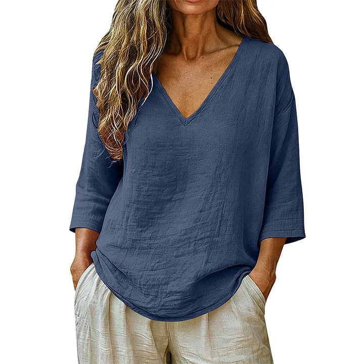 Rhianna - Elegante Bluse mit V-Ausschnitt