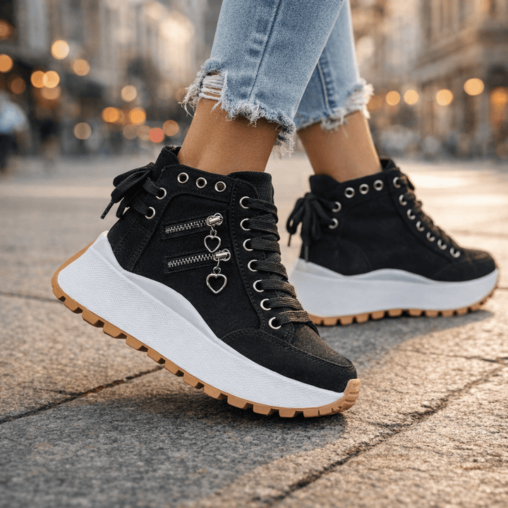 Celestia - Gepolsterte Plateau-Sneaker