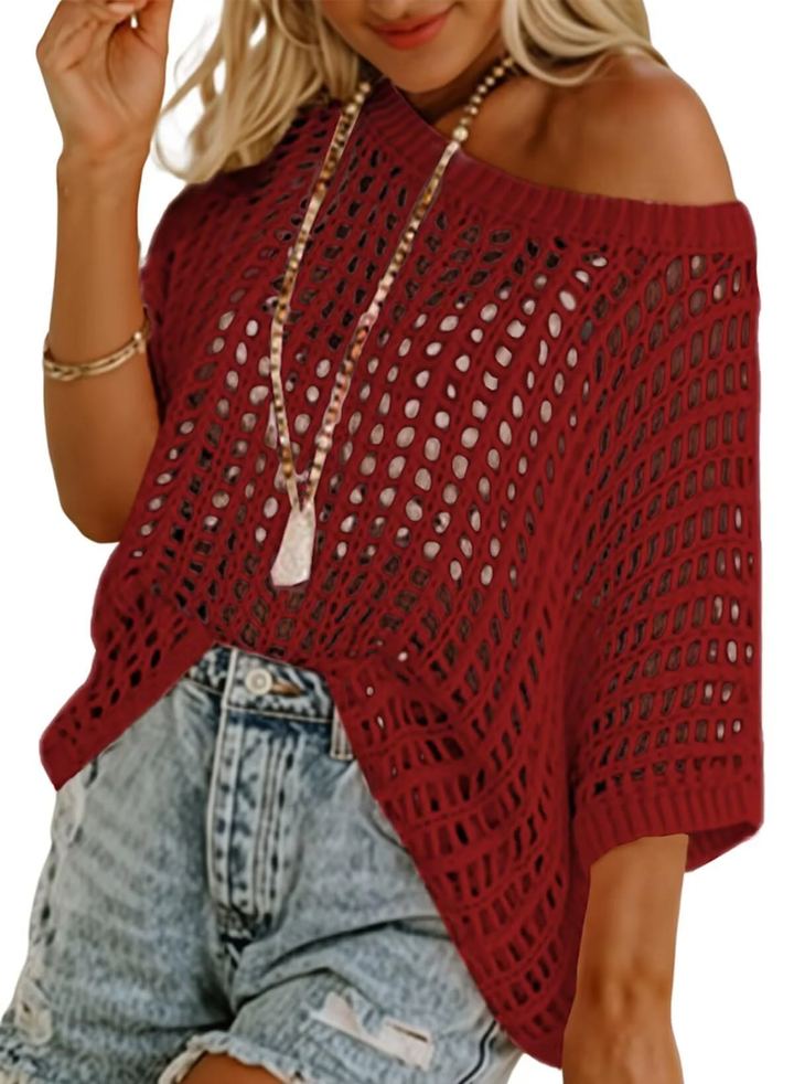 Hallie - Luftiges Ajour-Stricktop