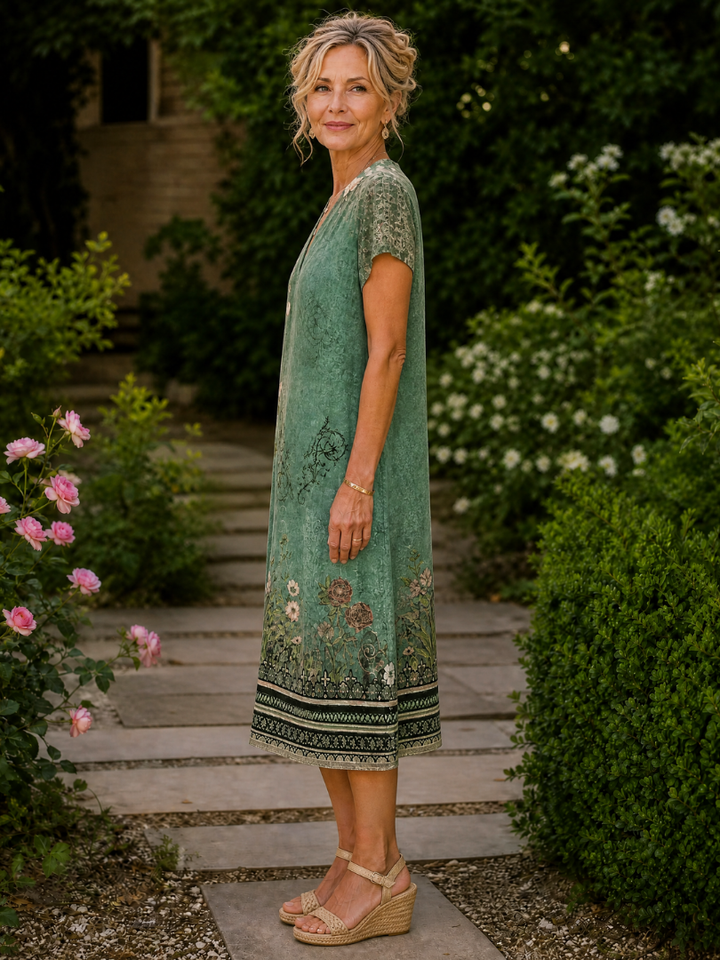 Genevieve - Fließendes Midi-Hemdkleid