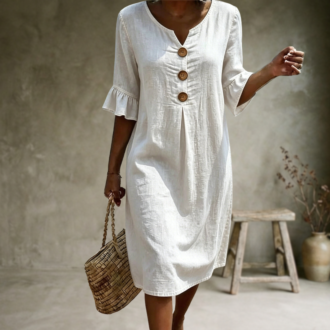 Sorella - Soft-Touch-Kleid mit Rüschenärmeln