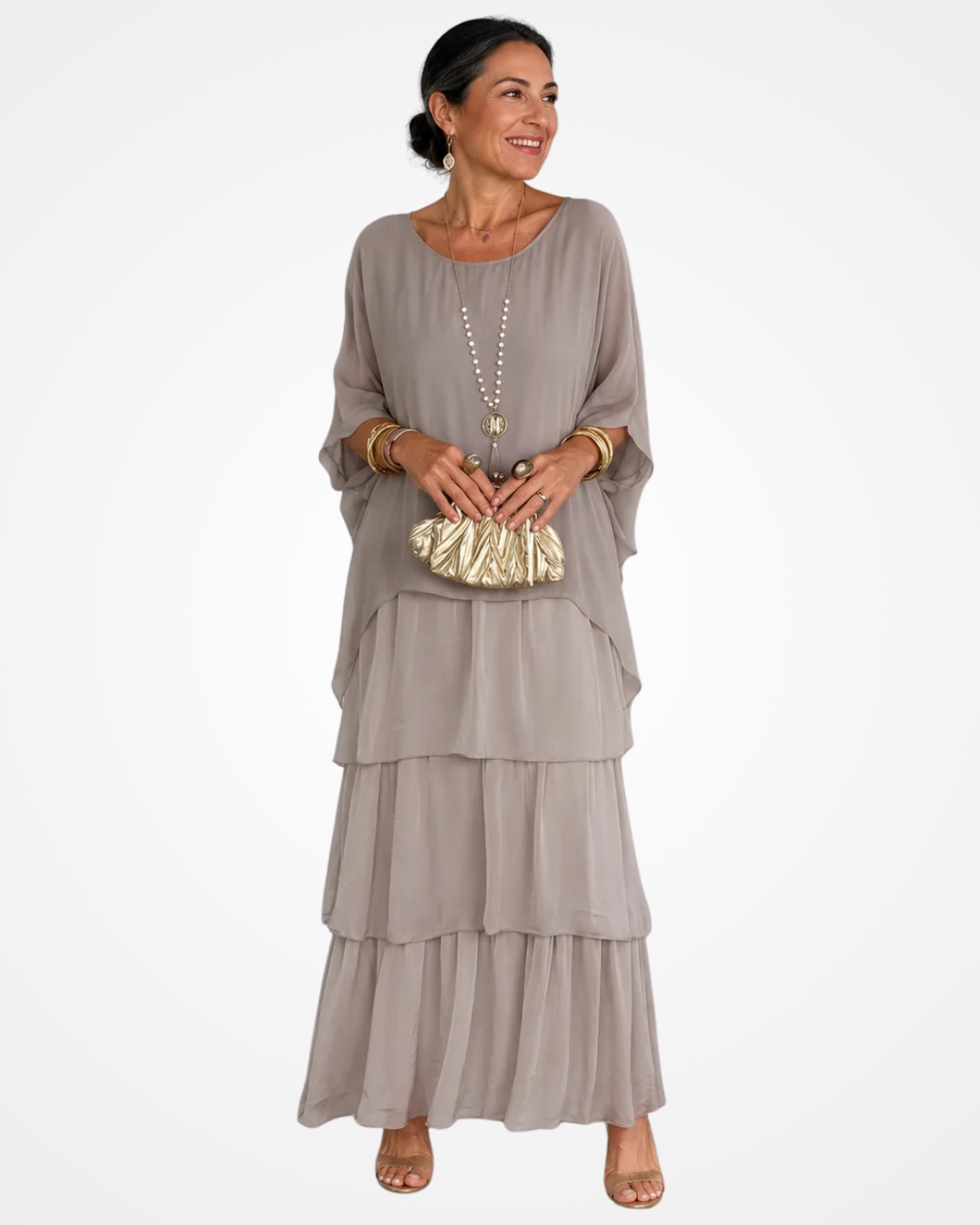 Sylvia - Fließendes Maxikleid mit weichem Griff