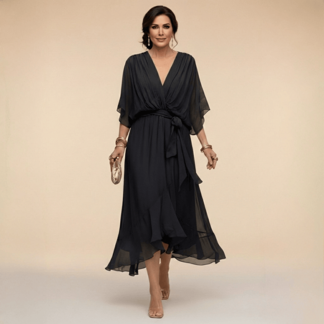 Mirabelle - Luftiges V-Ausschnitt-Kleid