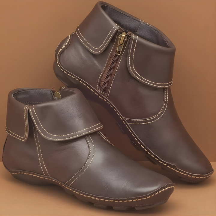 Winona - Leder-Stiefeletten mit umklappbarem Schaft