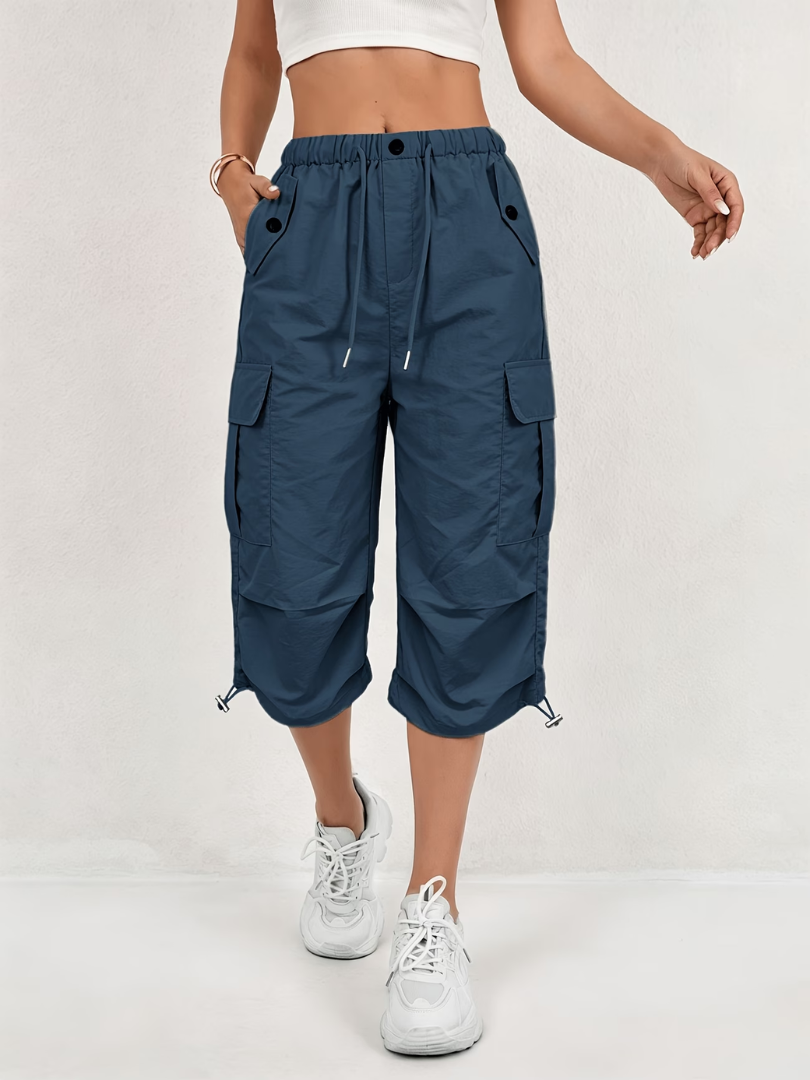 Donatella - leichte Cargo-Caprihose mit Stretch