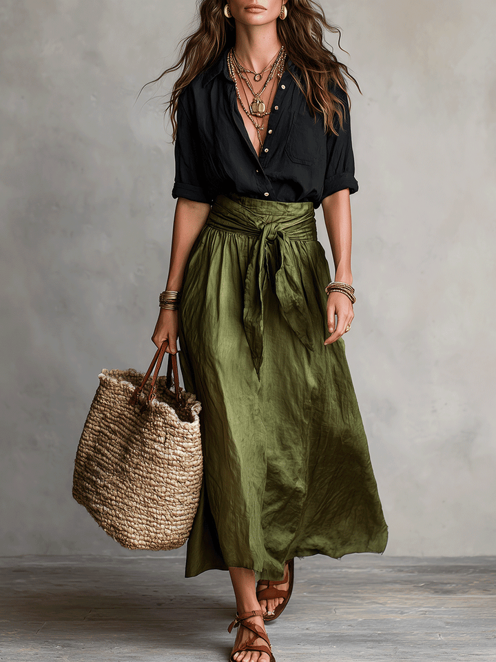 Estella - eleganter Zweiteiler aus Bluse und Midirock