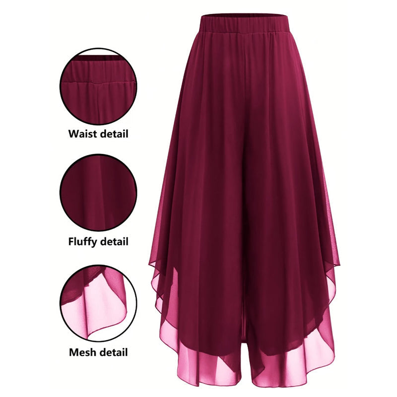 Hope - weite Hose mit Chiffon-Overlay