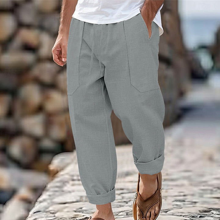 Halston - Relaxed-Fit-Hose aus Leinenmischung