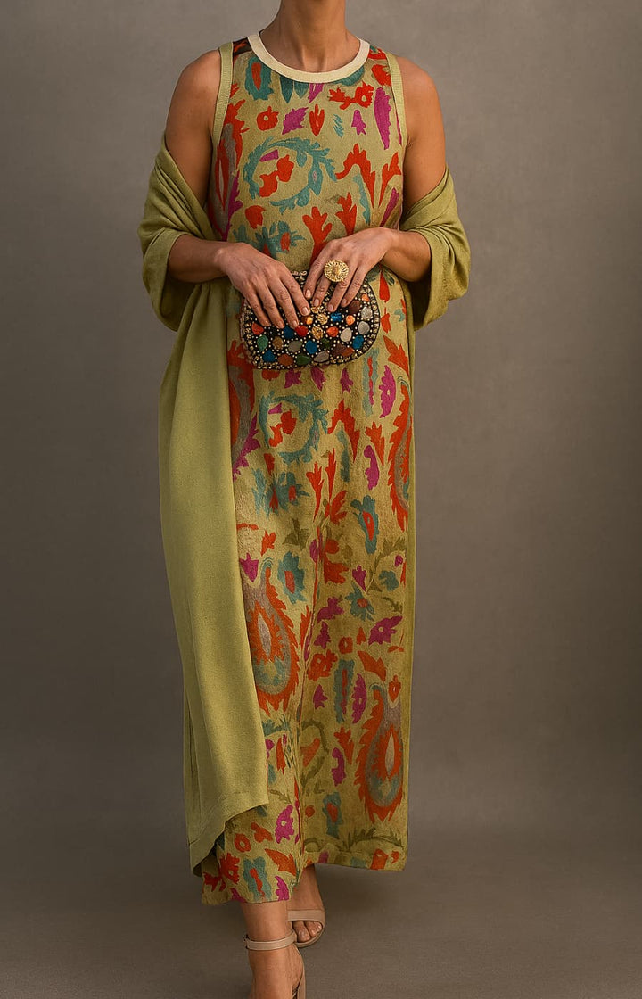 Arlisse - Premium zweiteiliges Set aus Kleid und Weste