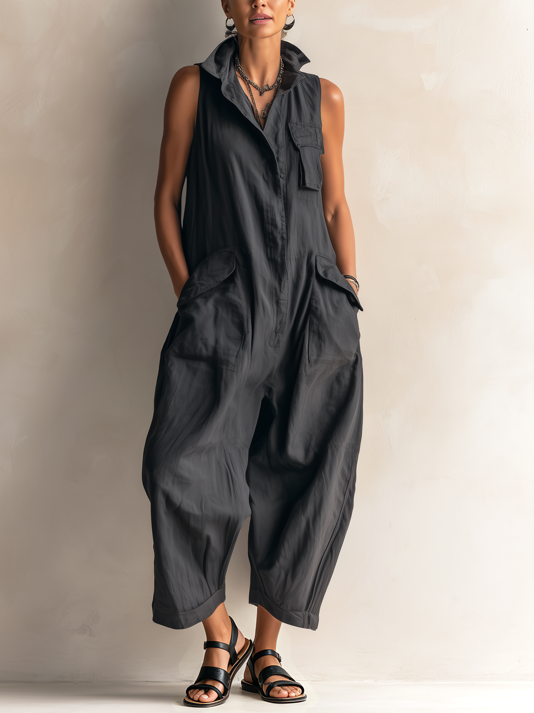 Nerine - Weicher Cargo-Jumpsuit