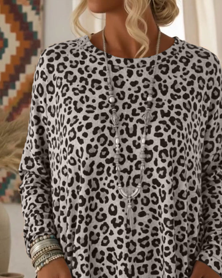 Primelia - Soft-Touch-Langarmshirt mit Leoprint